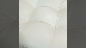 Пуф 40*40 белый кожзам