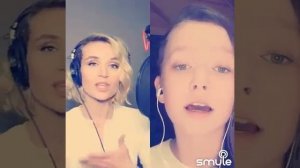 "Небо в глазах." Полина Гагарина и Анастасия Иванова 10 лет.(Дуэт).Smule. Спой со звездой.