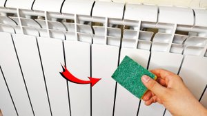 ПРОСТОЙ СПОСОБ как ПОЧИСТИТЬ РАДИАТОР ОТОПЛЕНИЯ в квартире от пыли ОБЫЧНОЙ ГУБКОЙ для МЫТЬЯ ПОСУДЫ