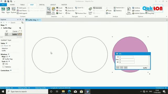 Tutorial Membuat Lingkaran Presisi Dengan Buffer, Ellipse MapInfo