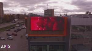 Светодиодный экран на фасад торгового центра в г.Подольск Шмель (Nobby)