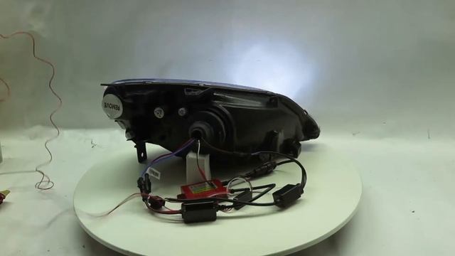 CrazyTheGod CIVIC EU/ES/EP/EM 01-03 2D/4D Guide LED Angel-Eye Projector Headlight Black for HONDA