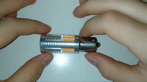 Светодиодная автомобильная лампа с обманкой NeTuning PY21W 30s30 7507 BAU15s оранжевая в поворотники