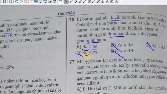 Dim Genetika -2. 61-109 arası test izahı.Biologiya dərsləri смотреть онлайн