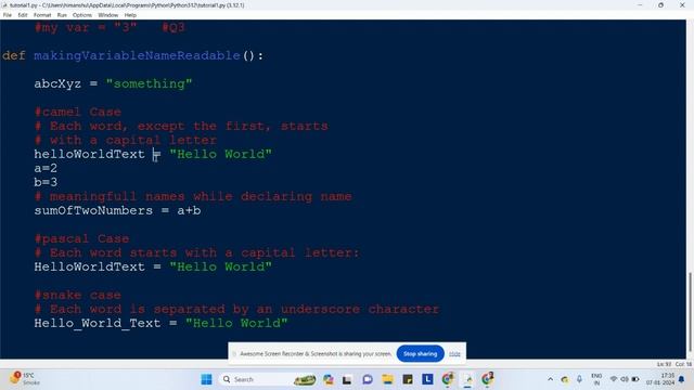Python Naming 101: Camel, Pascal, Snake -What's the Difference(Python Tutorial 6)