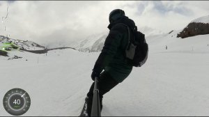 Эльбрус спуск с  Гарабаши, март 2024