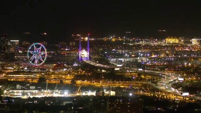 City Background Evening Night Lights Wheel Landscape Building FOOTAGE for video clipsГород Фон смотреть онлайн