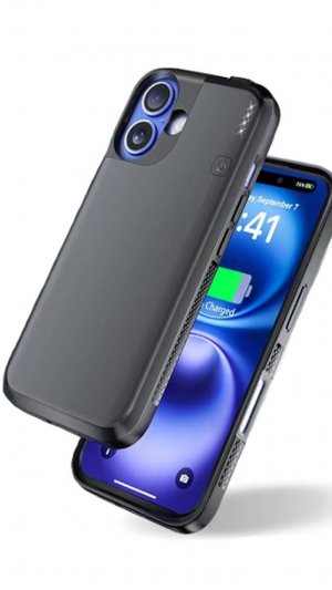 Чехол аккумулятор для iPhone 16 Plus 8000мАч MagSafe Чёрный