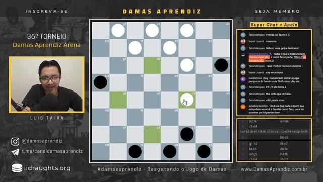 Golpe com Dama em F8 | Jogo de Damas | 36º Torneio - P3 смотреть онлайн