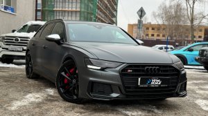 Audi S6 - бронирование кузова матовой пленкой, чип-тюнинг и раздвоение выхлопа