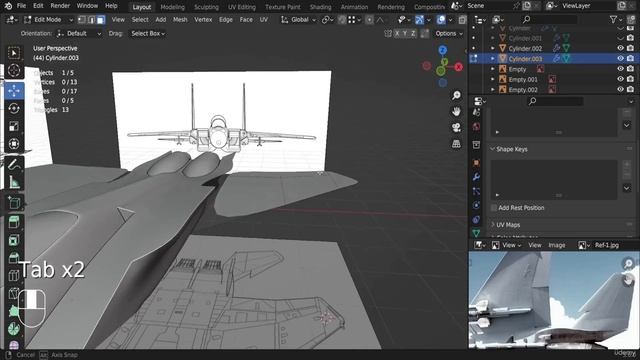 4. Modeling the F15 Jet Wings - Part 1