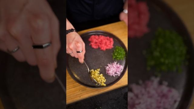 Steak Tartare 🥩 #receita #foodasmr #steak #tartare #carne