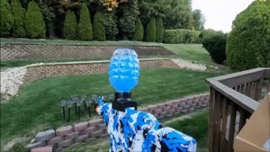 Игрушечный автомат на аккумуляторе стреляющий орбизами, Бластер с гелевыми шариками Орбиз