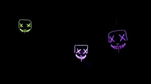 glowing neon mask for helovin/светящая неоновая маска на хеловин