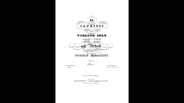 Nicolo Paganini/Никколо Паганини 24 Caprices, Op. 1 No. 24 in A Minor