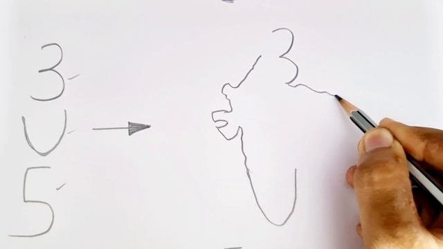 3U5 Turns Into India Map Drawing // Easy India Map Drawing // Independence Day Drawing