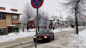 Гулбене. Заснеженная Латвия. Приезд на УЖД и город. / Gulbene. Bānītis un pilsēta ziemā.