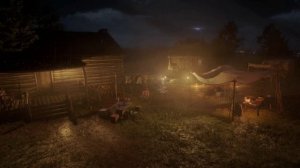 Сильный дождь с ветром и грозой