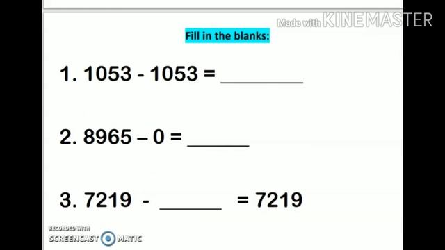 Class 3 Properties of Subtraction ||| Easy way to subtract numbers