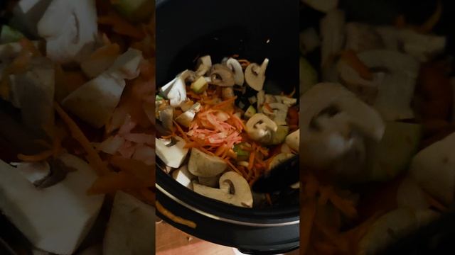 Приготовления фунчозы с курицей и овощами