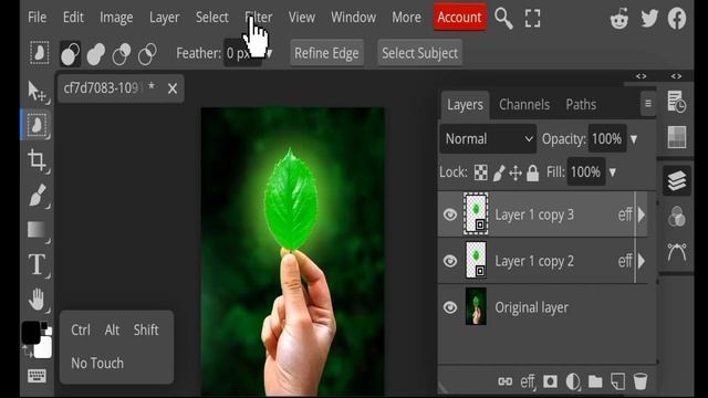 Glow Effect in Photopea Tutorial #photopea #gloweffect