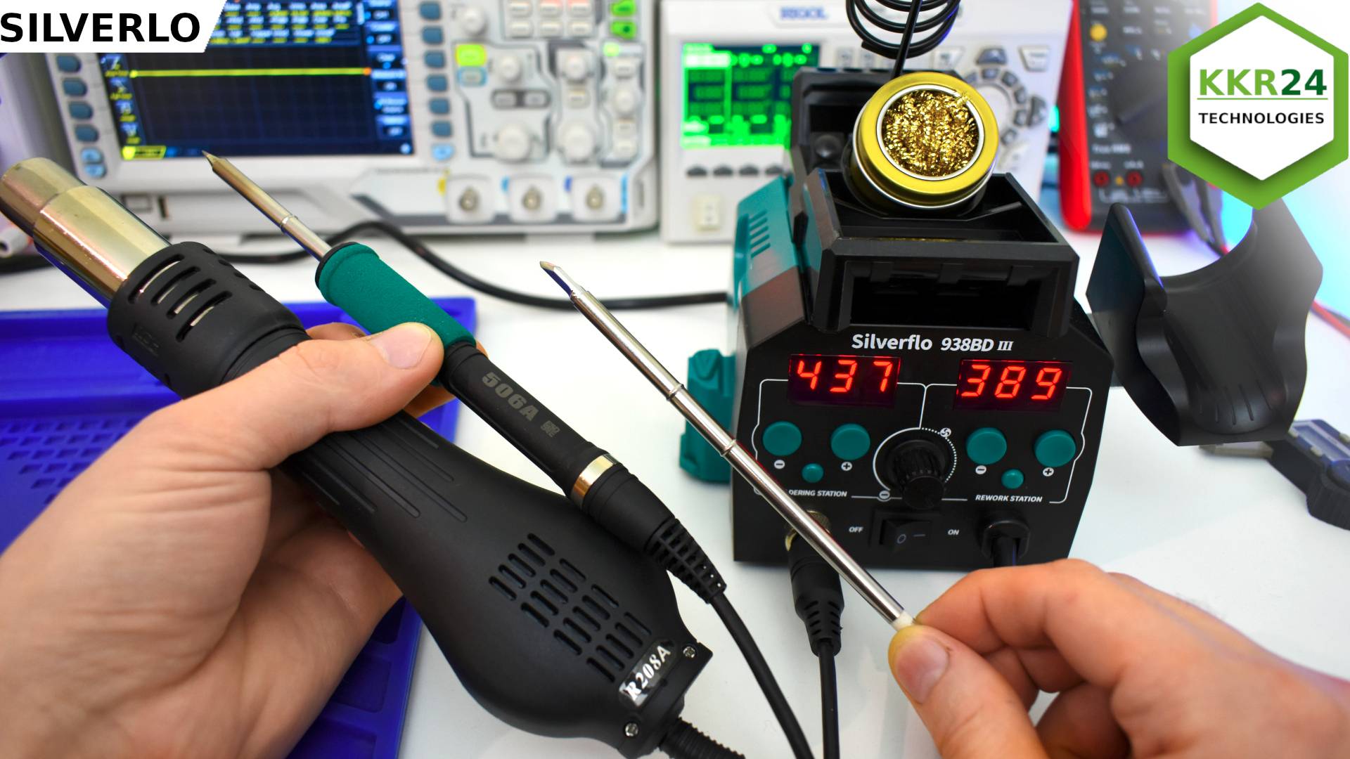 СКОРОСТНАЯ паяльная станция??? Silverflo 938BD-III Картридж система T12 смотреть онлайн