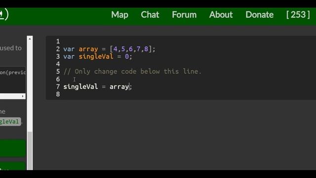 Condense arrays with reduce, freeCodeCamp Tutorial