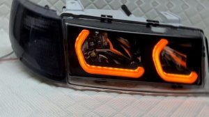 Фары на ваз 2110 2111 2112 стиль BMW дхо+поворотник