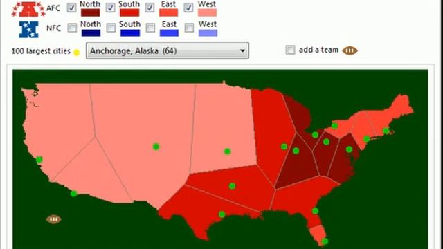 NFL Teams Map смотреть онлайн