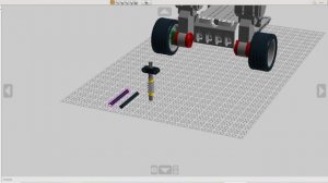Подвижный робот с захватом из Lego ev3. A mobile robot with a grip from Lego ev3.
