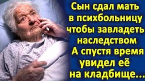 Сын сдал мать в психбольницу, чтобы завладеть наследством. А спустя год нашёл её на кладбище...