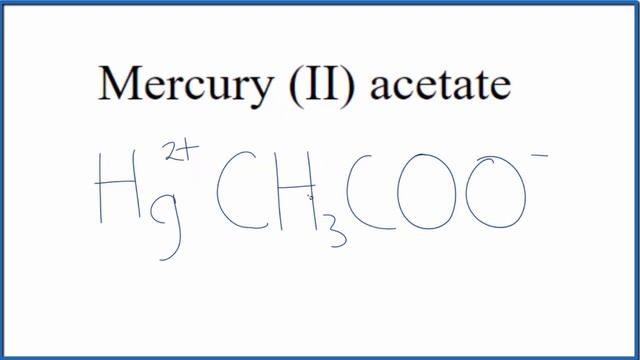 How to Write the Formula for Mercury II acetate