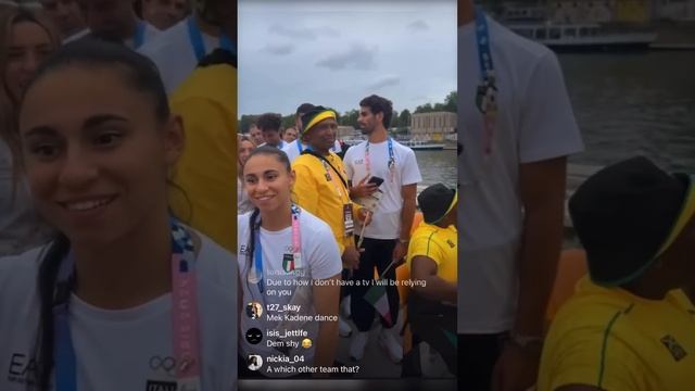 Jamaican and Italian athletes dance off in Paris