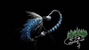 Нарядная Бирюзовая МАЛЫХА с Голографией. Мушка на хариуса, ленка и возможно Омуля