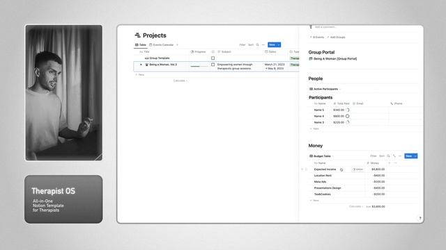 Overview: Therapist OS, an All-In-One Notion Template for Individual Therapists