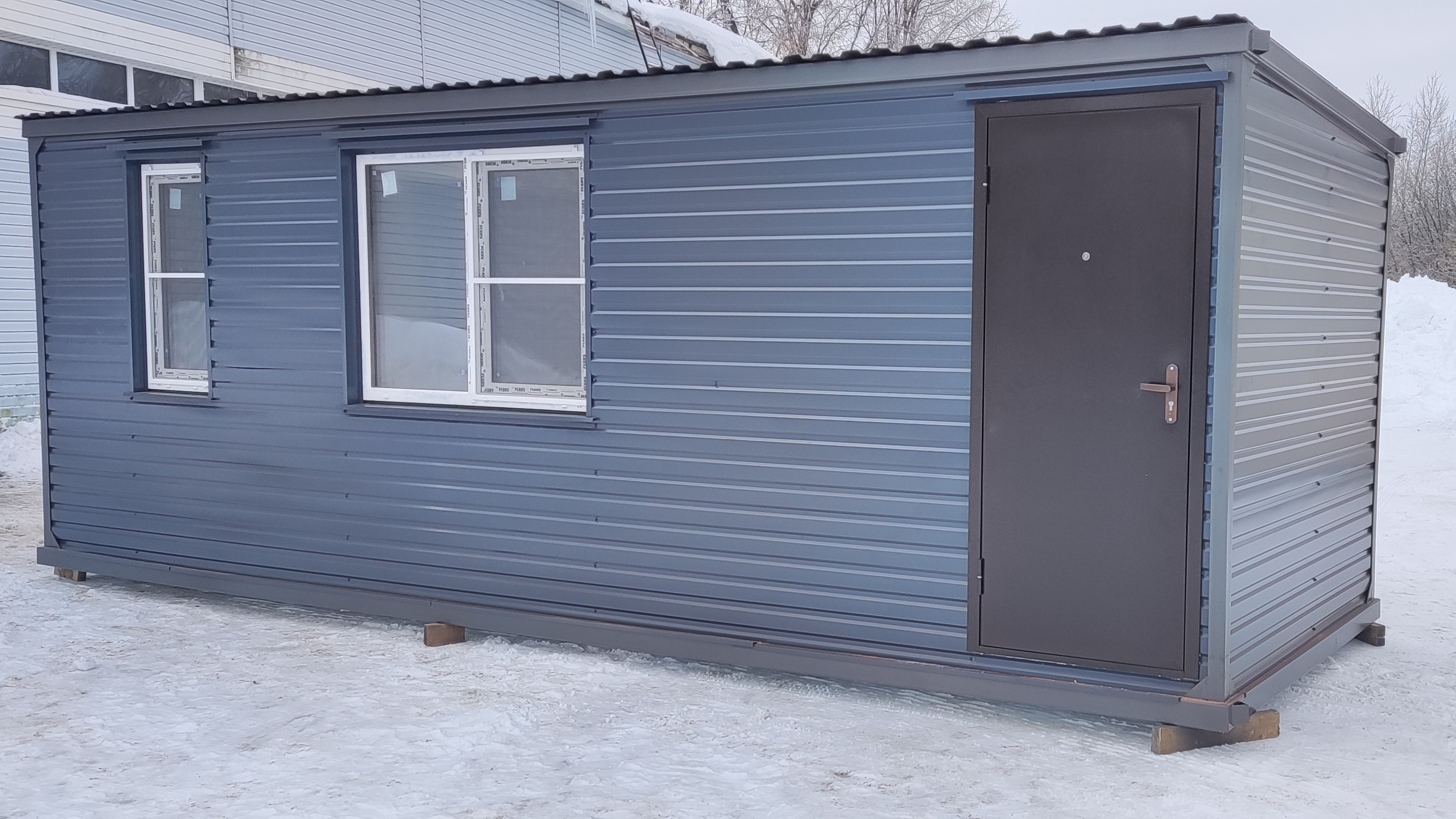 Дачный домик, блок контейнер вагончик металлический бытовка 7 метров Люкс от производителя смотреть онлайн