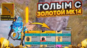 ГОЛЫМ С ЗОЛОТОЙ МК14 КОБРОЙ НА УРОН / 7 КАРТА МЕТРО РОЯЛЬ / METRO ROYALE PUBG MOBILE / ИГРА СКАМ