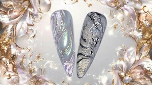 Хрустальные ногти. Идеи новогоднего маникюра. МК