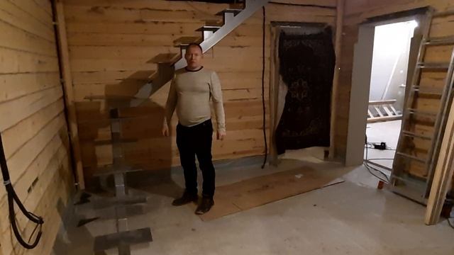 Каркас лестницы на моно косоуре . смотреть онлайн