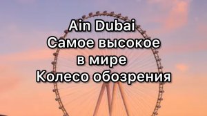 Самое высокое в мире колесо обозрения возобновило свою работу