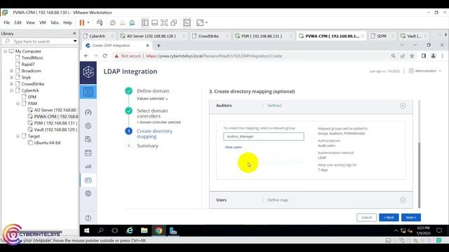 CyberArk PAS V12.2 LDAP Integration.