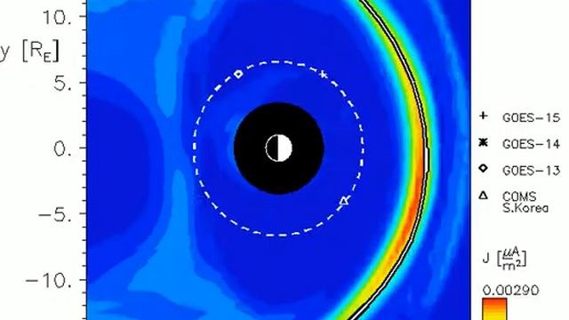 Magnetosphere, magnetopause, geomagnetic storm. 04/17/2014.