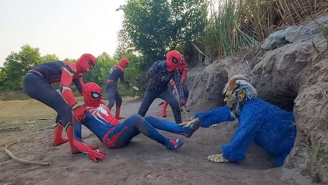 5 Brave Spiderman Save The Girl And Destroy The Horror Mutant Flesh-Eating Monster-||KING MONSTER