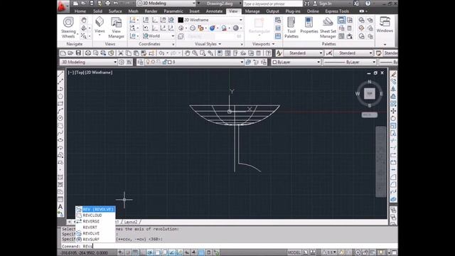 Autocad Tutorial How To Create 3D Ice Cream Glass
