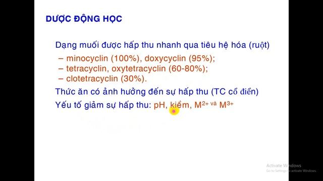 Bài: Kháng Sinh HỌ CYCLIN ( Tetracylin ), GV: Th.S Phan Thị Thanh thủy. Môn: Hóa Dược 1. смотреть онлайн