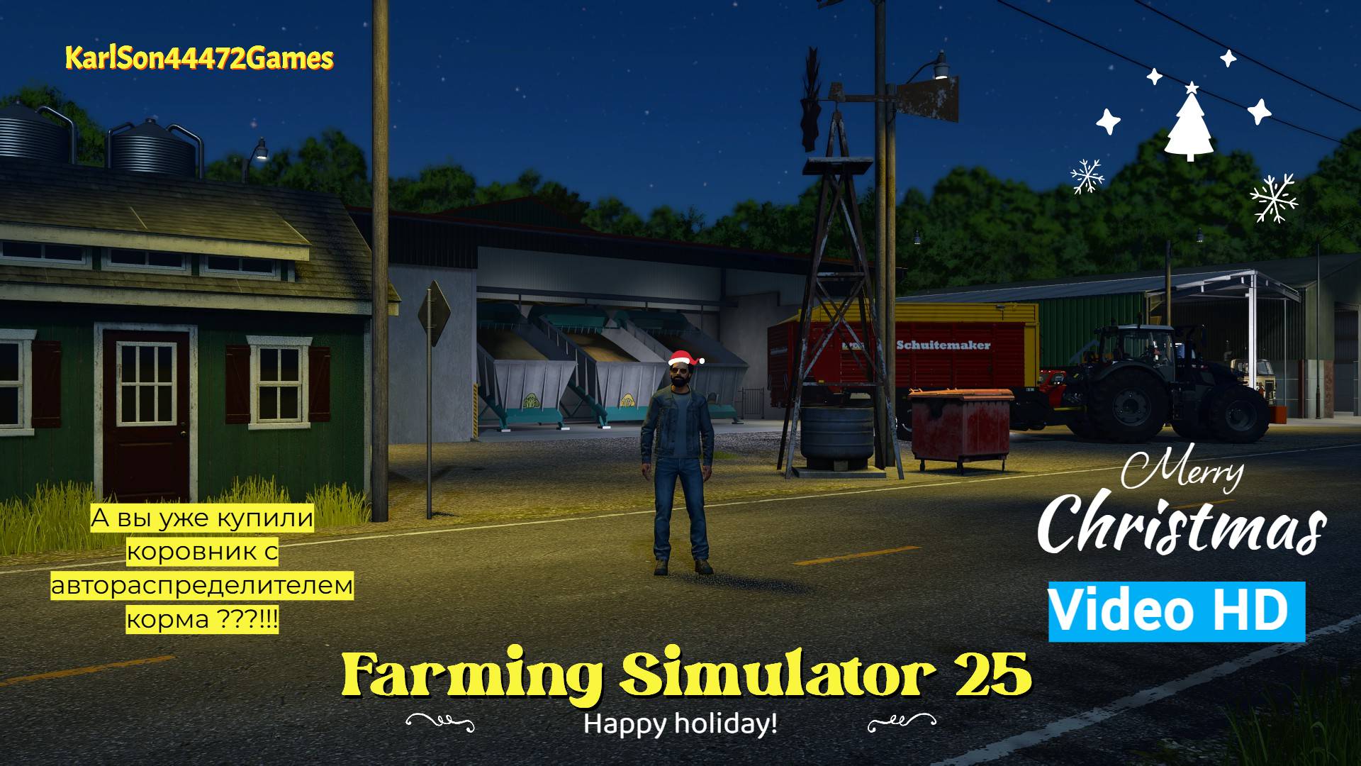 Farming Simulator 25 / Коровник с автоматической подачей корма. Ошибки при постройке. / Video HD /