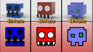 Geometry Dash Cubes in LEGO | Comparison