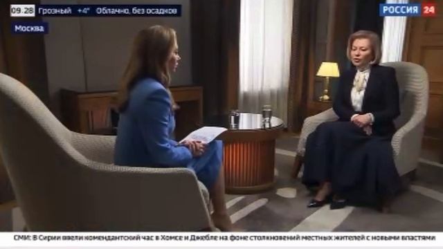 Итоговое интервью руководителя Роспотребнадзора А.Ю. Поповой в эфире телеканала «Россия 24»