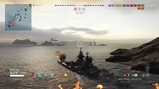 Richelieu | Key Positioning | World of Warships: Legends смотреть онлайн