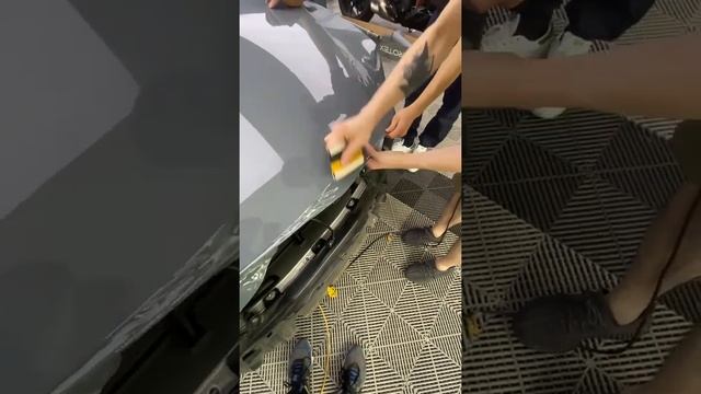 Glossy Grey Car Vinyl Car Wrap Stickers Roll Film смотреть онлайн